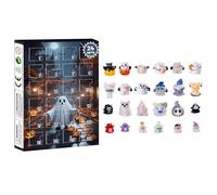 Halloween Advents Calendar 2025, Halloween 3D Ghos-t Countdown Calendar,24-Day Surprised Box,Collectible Doll Figures, Home Kitchen Display,Party Supply Gift Idea (A, One Size)