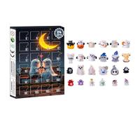 Halloween Advents Calendar 2025, Halloween 3D Ghos-t Countdown Calendar,24-Day Surprised Box,Collectible Doll Figures, Home Kitchen Display,Party Supply Gift Idea (D, One Size)