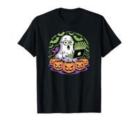 Halloween Ai, Funny Skeleton with Pumpkin And Ai Maglietta