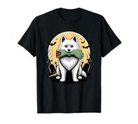 Halloween American Eskimo Dog Cane Eschimese Americano Maglietta