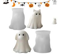 Halloween Animal Ghost Candle Mold, Cat and Dog Ghost Silicone Moulds for Resin Casting Scented Candle Soap Making, DIY Home Crafts Decorations Set