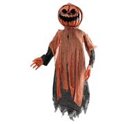 Halloween Animatronics 47 pollici Spaventapasseri zucca spaventoso attivato dal suono e dal tocco con luci Rumori inquietanti per feste al chiuso in cortile all'aperto e casa stregata