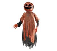 Halloween Animatronics, spaventapasseri a forma di zucca con suono e tocco, 119,4 cm, illuminato, spaventapasseri a forma di zucca, decorazioni per casa e esterni