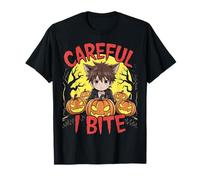 Halloween Anime Lupo Mannaro Ragazzi Attento I Bite Carino Bambini Lupo Maglietta