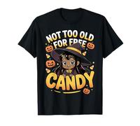 Halloween Anime Strega Nera Carino Non Troppo Vecchio Gratis Candy Maglietta