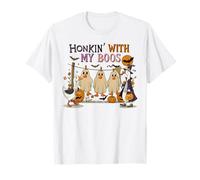 Halloween appeso con il mio Boos Silly Goose Gruppo Spooky Honk Maglietta