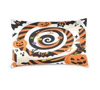 Halloween arancione zucca a spirale standard/queen size raffreddamento federa cuscino in cotone leggero, morbido facile cura fundas de seda para almohadas 50,8 x 76,2 cm Set di 2