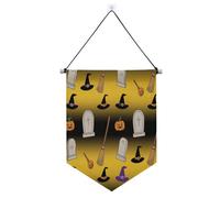 Halloween arancione zucca strega appeso banner con asta telescopica porta banner decorazione esterna per Festival & giorno speciale suministros para fiesta de a?o nuevo