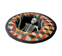 Halloween Area Rug - 3D Visual Trap Mat | Spooky Circular Optical Illusion