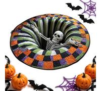 Halloween Area Rug, Non Slip Spooky Optical Illusion Mat, Soft Carpet | Mind Bending Optical Illusion, Spooky Halloween Visual Effects, Eye Catching Seasonal Style Upgrade For Entrance Bedroom