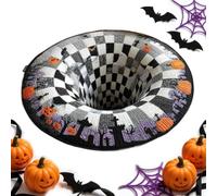 Halloween Area Rug Non-Slip Spooky - Soft Scary Optical Illusion Mat Visual