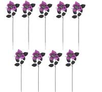 Halloween Artificial Red Roses, with Realistic Spider Decorations with Realistic Spider Decorations for Haunted House Party Living Room and Garden Atmosphere Lightweight and Odorless (9,Purple)