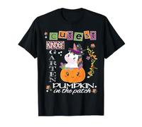 Halloween Asilo Carino Unicorno Zucca Insegnante Studente Maglietta