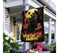 Halloween Attenti Al Gatto Nero Bandiere Pirati Durevole Bandiera Da Giardino Deluxe Bandiera Da Cortile Decorazione Per Patio Interni Fattoria S