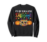 Halloween Autism Pumpkin It's Ok To Be a Little Different Felpa