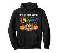 Halloween Autism Pumpkin It's Ok To Be a Little Different Felpa con Cappuccio