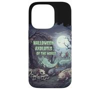 Halloween Axolotl Skeleton Ghost Spooky Wildlife Custodia per iPhone 14 Pro