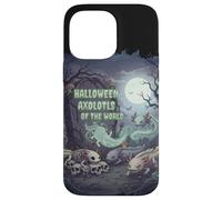 Halloween Axolotl Skeleton Ghost Spooky Wildlife Custodia per iPhone 14 Pro Max