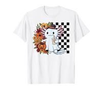 Halloween Axolotl Zucca Carino Spooky Anfibio Maglietta