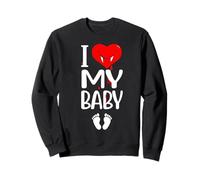 Halloween Baby Gravidanza Annuncio Bleeding Cuore Amore Felpa