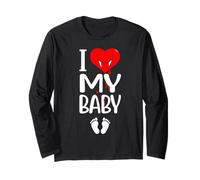 Halloween Baby Gravidanza Annuncio Bleeding Cuore Amore Maglia a Manica