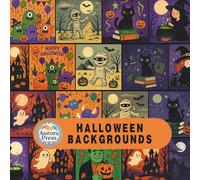 Halloween Backgrounds Scrapbook Paper: 20 Sheets Double-Sided Decorative Designs Cardstock, Scrap Book Paper for Scrapbooking, Junk Journal, Photo Album, DIY Crafts