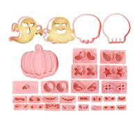 Halloween Baking Kit, Cookie Decorating Tools, Easy to Use Complete 30 Piece Mold & Template Set Safe Materials, Kitchen Gadget for Kids, Parties, Fall, Holiday and Events