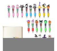 Halloween Ballpoint Pen, 20 Piece Ghost Pumpkin Witch Set, 4 Color Smooth Ink Pens, 3.94x0.98x0.79 Inches, Ergonomic Quick Dry Design, for Writing, Journaling, Business, Studying, Teacher Stationery