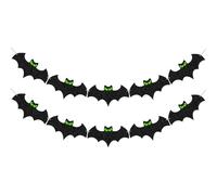Halloween Banners - 8.2ft Glitter Hanging Decoration for Spooky Events | Glowing Festival Banner with Shimmering Design, Perfect for Porch, Garden, Party, Home, Store, Window, Outdoor, 2.5m Black