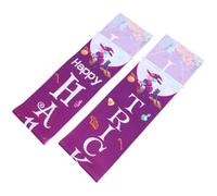 Halloween Banners Atmosfera di Halloween per Porta in Poliestere | Stile Classico e Curato, per Accogliere gli Ospiti, Festa di Halloween, Uso su Ingresso Esterno