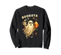 Halloween Barista Ghost Boorista Coffee Cafe Felpa