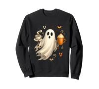Halloween Barista Ghost Spooky October Coffee Cafe Felpa