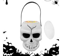 Halloween Basket Holder, Skeleton Toy Snack Container, Skull Bucket Handle