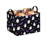 Halloween Basket Stable - Large Capacity Foldable Funny Box with Handles Du