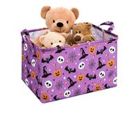Halloween Basket Stable - Large Capacity Foldable Funny Box with Handles Du