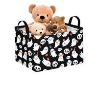 Halloween Basket Stable - Large Capacity Foldable Funny Box with Handles Du