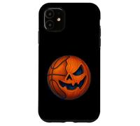 Halloween Basketball Pumpkin Spooky Creepy Basketball Player Custodia per iPhone 11