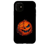Halloween Basketball Pumpkin Spooky Creepy Basketball Player Custodia per iPhone 11