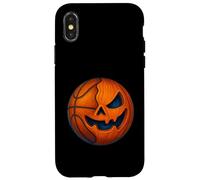 Halloween Basketball Pumpkin Spooky Creepy Basketball Player Custodia per iPhone X/XS