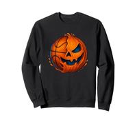 Halloween Basketball Pumpkin Spooky Creepy Basketball Player Felpa
