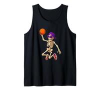 Halloween Basketball Skeleton Teens Spooky Basketball Player Canotta