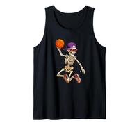 Halloween Basketball Skeleton Teens Spooky Basketball Player Canotta