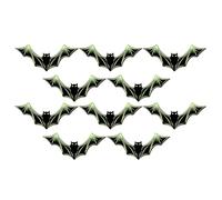 Halloween Bat Decoration, Fluorescente Wall Bats, 10 pezzi Vintage Set, Glow in the Dark Design, Spooky Wall Accent for Classroom, Haunted House, Front Door, Home, Porch, Bedroom, 5,91 x 2,48 x 0,2