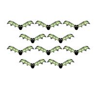 Halloween Bat Decoration, Fluorescente Wall Bats, 10 pezzi Vintage Set, Glow in the Dark Design, Spooky Wall Accent for Classroom, Haunted House, Front Door, Home, Porch, Bedroom, 5,91 x 2,48 x 0,2