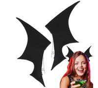 Halloween Bat Ears Hairpin, Gothic Cosplay Hair Clips, Halloween Accessories, Unique Bat Design, Ideal For School, Plays, Daily Wear, Stage Shows, Parties, Size, Black
