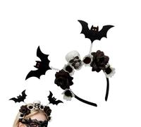 Halloween Bat Headband Gothic Hair Accessory Cosplay Party Headpiece | Bat Hairband - Gothic Floral Devil Headwear | Lightweight Costume Accessory | Carnival Stage Performance | For Kids Adults