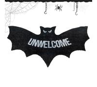 Halloween Bat Rug, Gothic Room Carpet, 31.52x15.76 Inches Unwelcome Door Mat, Decorative Accent for Bedroom Living Room Kitchen Balcony Entrance Study Holiday Party Haunted House Decor