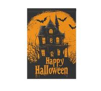 Halloween Bat Spooky Haunted House giardino bandiera set stagionale Ringraziamento banner per Yard decorazione 28x40 doppia faccia
