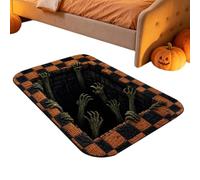Halloween Bath Mat Gothic Non Slip Illusion Carpet, Optical Illusion 80cm