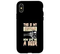 Halloween Bere Divertente Bevitore di Birra Ora Dammi Una Birra Custodia per iPhone X/XS